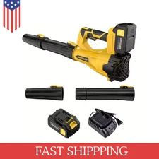 Cordless Leaf Blower 580CFM/160MPH & 6 Speed Levels Electric Batteries 4.0Ah
