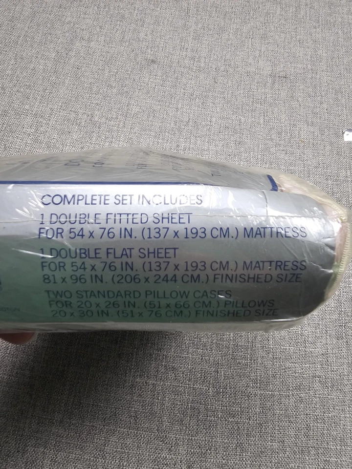 Vintage Bill Blass Springmaid Double Bed Set Floral No-Iron Percale USA New - Image 3 of 4