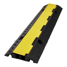 36" Rubber Cable Protector Ramp 2-Channel Wire Cable Cord Guard 22000Lbs