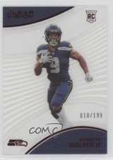 2022 Panini Chronicles Clear Vision Rookies Red 10/199 Kenneth Walker III 0c3