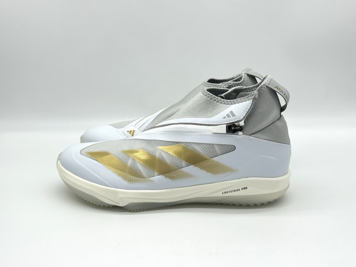Adidas Adizero Impact+ Turf Baseball Cloud White Gold Metallic IF8497 Men 12 Amazon.com | adidas Mens Adizero Impact+ TPU BSB Baseball  main image 4