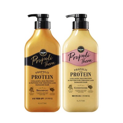 Elastine Propoli Thera Shampoo & Conditioner Set 500ml für geschädigtes trock...