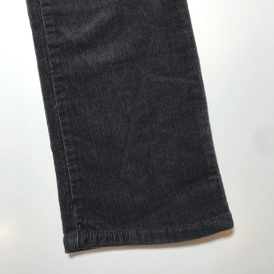 Pantalones rectos ajustados Be Bop para niños talla 7 pana negros entrepierna larga lavada Foto 4 de 4