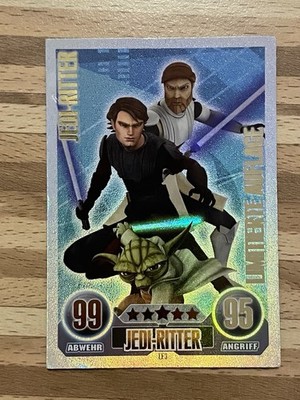 Force Attax CW Serie 1 LIMITIERTE AUFLAGE 3 LE3 JEDI-Ritter Star Wars DEUTSCH