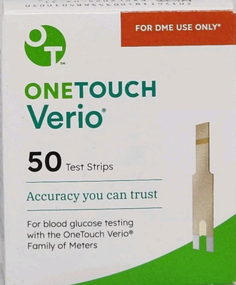 One Touch Verio Diabetic Blood Glucose Test Strips 50 Count New Exp. 7-31-26