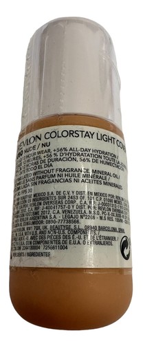 * Revlon ColorStay * - Light Cover Liquid Foundation #200 Shade Nude 1 Oz New - Picture 8 of 9