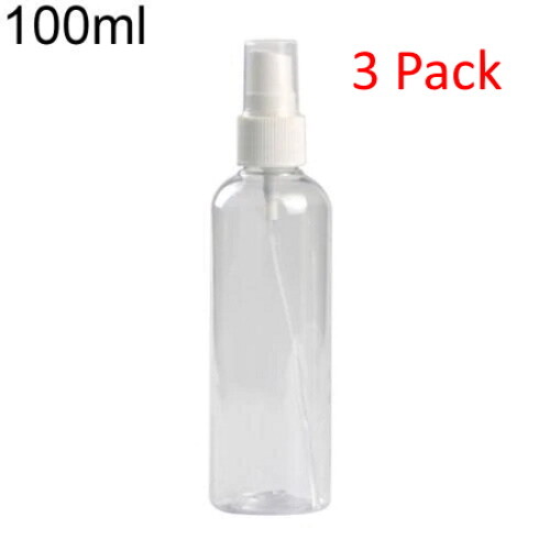 3x 5ml - 120ml Size Empty Spray Bottle Clear Plastic Travel Face Hand Cleaning - Picture 5 of 10
