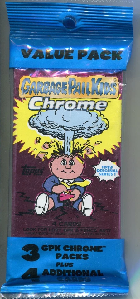 Garbage Pail Kids Chrome Series 1 Factory Sealed Value Pack - 3 Packs + 4 Cards - Bild 1 von 1