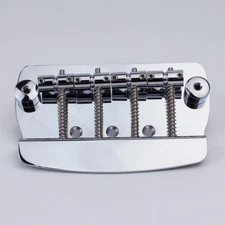 New 4 String Hard Tail Fixed Bass Electric Guitar Bridge MMB4 Chrome