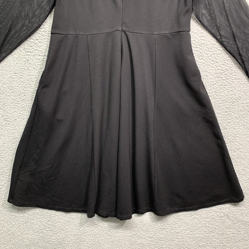 Abito Torrid da donna nero svasato midi tasche maniche a maglia tasche collo taglia 18 - Foto 6 di 16