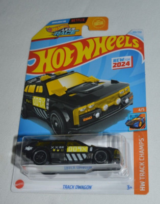 HOT WHEELS 2024 HW TRACK CHAMPS 4/5 - TRACK SWAGON FLAT BLACK