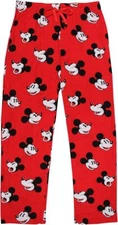 Disney Men's Mickey Mouse Cute Happy Face Red Lounge/PJ Pants. Sizes S-XL. NEW!