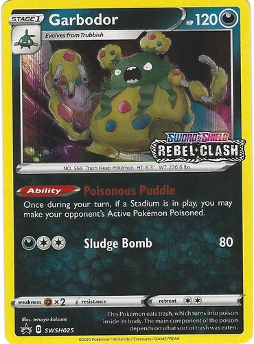 Garbodor SWSH025 SWSH: Sword & Shield Promo Cards