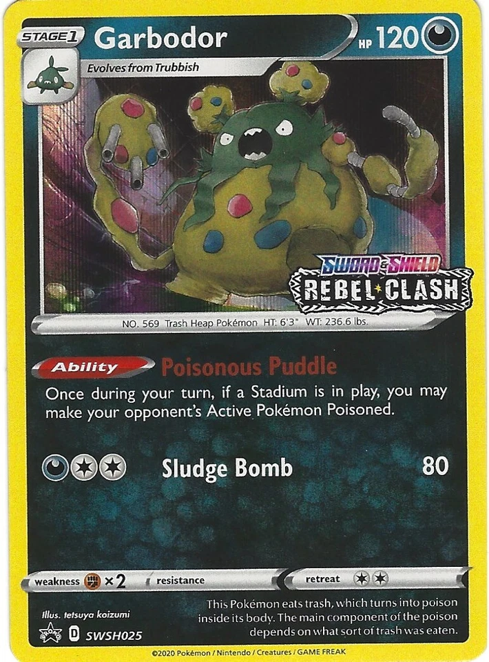 Garbodor SWSH025 SWSH: Sword & Shield Promo Cards
