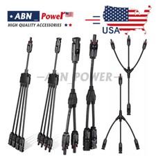 Solar Panel Y Branch Cable Connection Adapter Connector Extension Waterproof USA