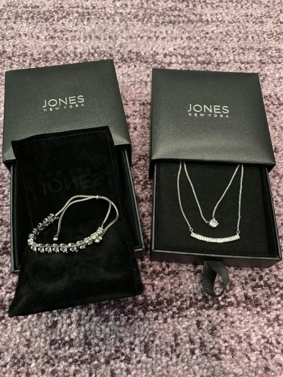 Brand New!Jones New York Tennis Bracelet & Necklace White Cubic Zirconia  Jewelry | eBay