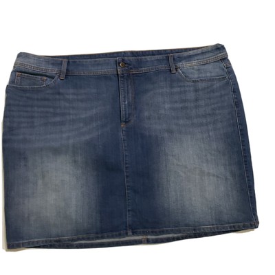 short blue jean skirts plus size