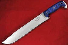 Busse ASHBM Limited Edition #495 .32" Satin Blade No Choil Blue/Black G10 Handle