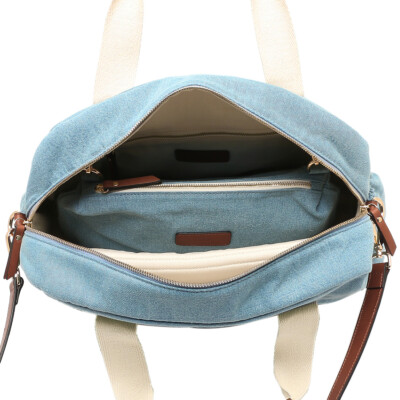 CHLOE Boston Bag Mother's Bag C20191 Z10 Cotton DENIM BLUE CHLOE Boston Bag Mother's Bag C20191 Z10 Cotton DENIM BLUE