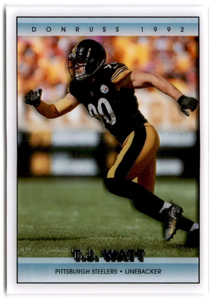 2022 Donruss Clearly Retro 1992 #92-20 T.J. WATT Pittsburgh Steelers - Image 3 of 4