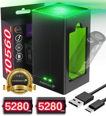 Fosmon Dual Charger Dock w/ Rechargeable Battery For Xbox