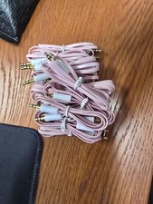 Lot Of 13 NEW Light Pink Aux Cables 3ft Long Auxiliary Cable