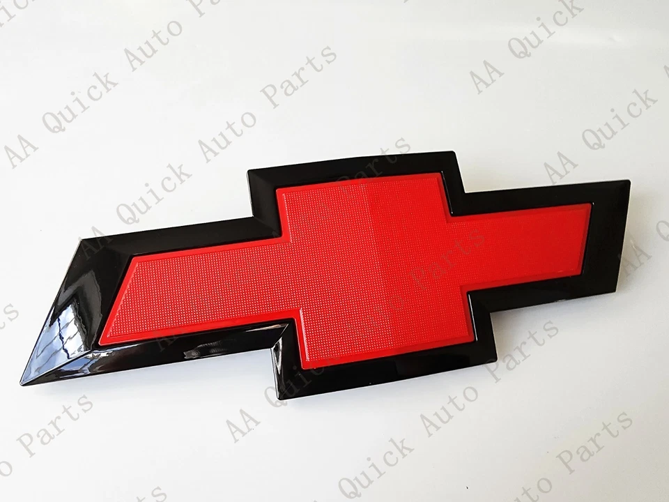 1PC Gloss Black Red Front ONLY Bowtie Emblem Silverado 1500 2500 HD/3500 HD - Image 3 of 4