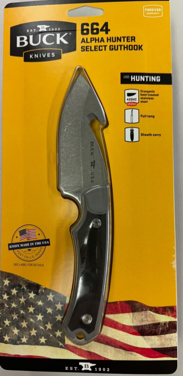 Buck 664 Alpha Hunter Select Fixed Blade Hunting Knife with Buck 664 Alpha Hunter Select Fixed Blade Hunting Knife with