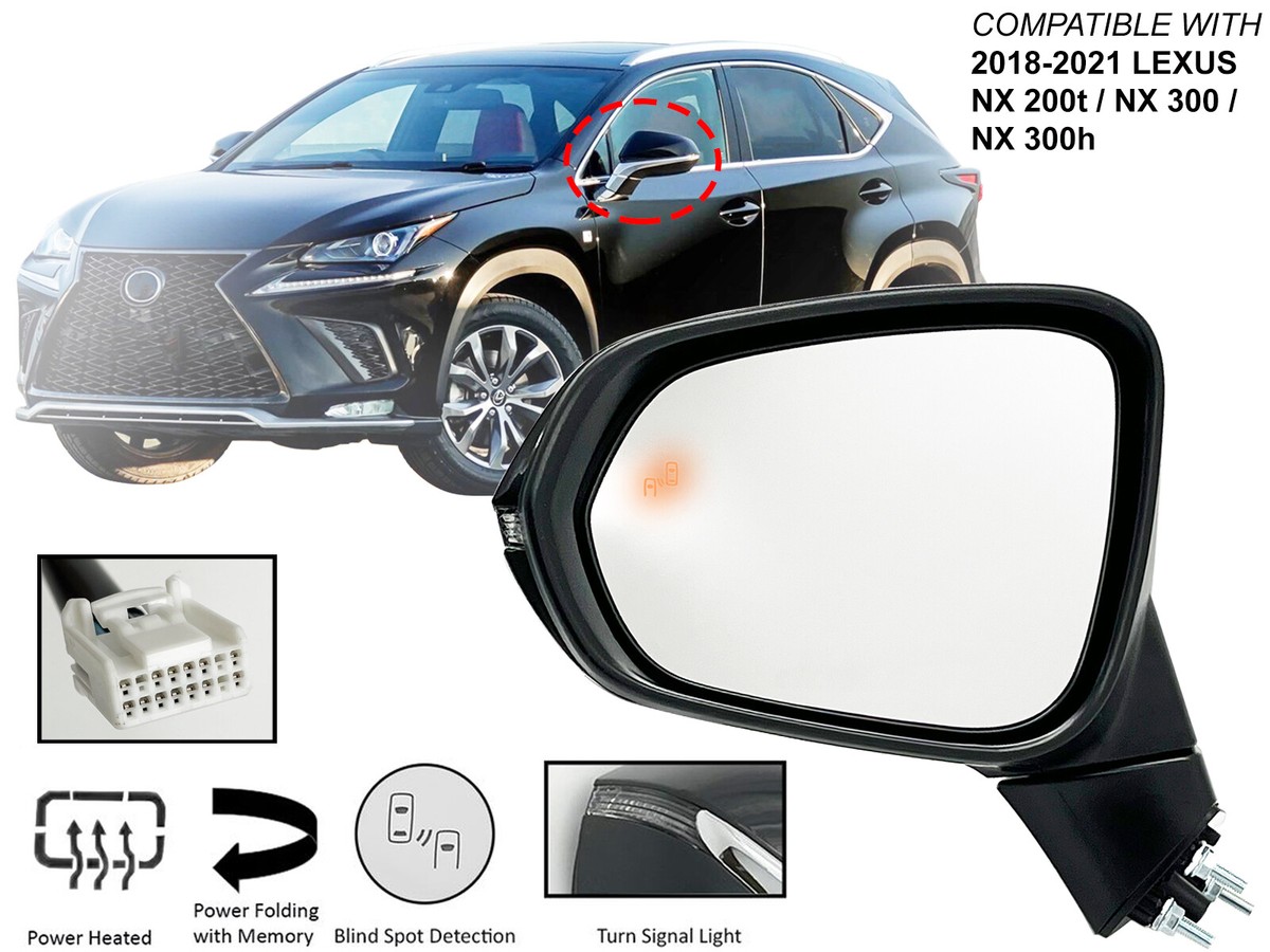 For 2018-2021 Lexus NX 200t 300 300h Mirror Power Folding For 2018-2021 Lexus NX 200t 300 300h Mirror Power Folding