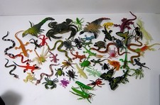 Vintage Lot of 54 Insects Amphibians Reptiles Plastic PVC Rubber