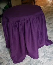 TABLECLOTH SKIRT PURPLE HAND MADE USED IN CHURCH SEE DESC FOR MEASUREMENTS 1