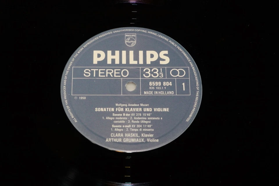 GRUMIAUX/HASKIL Mozart Violin/Piano Sonatas-Philips 6780 017 2LP Gatefold NM - Image 2 of 4