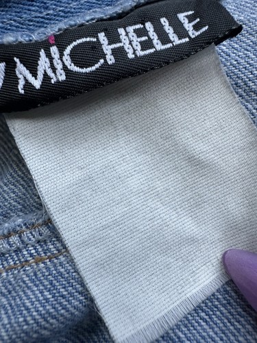 Vintage late 80s My Michelle blue denim button up vest - Picture 5 of 5