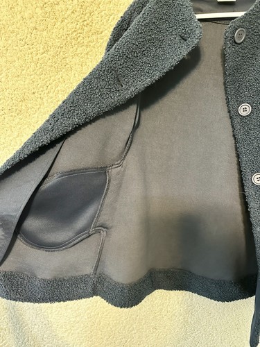 Vintage Girls FLORENCE EISEMAN Navy White Flowers Retro Winter Coat Size 5 - Picture 4 of 9