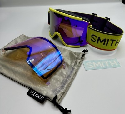 Smith Squad XL Snow Goggles High Voltage CP Violet Mirror + CP Storm Blue Lens