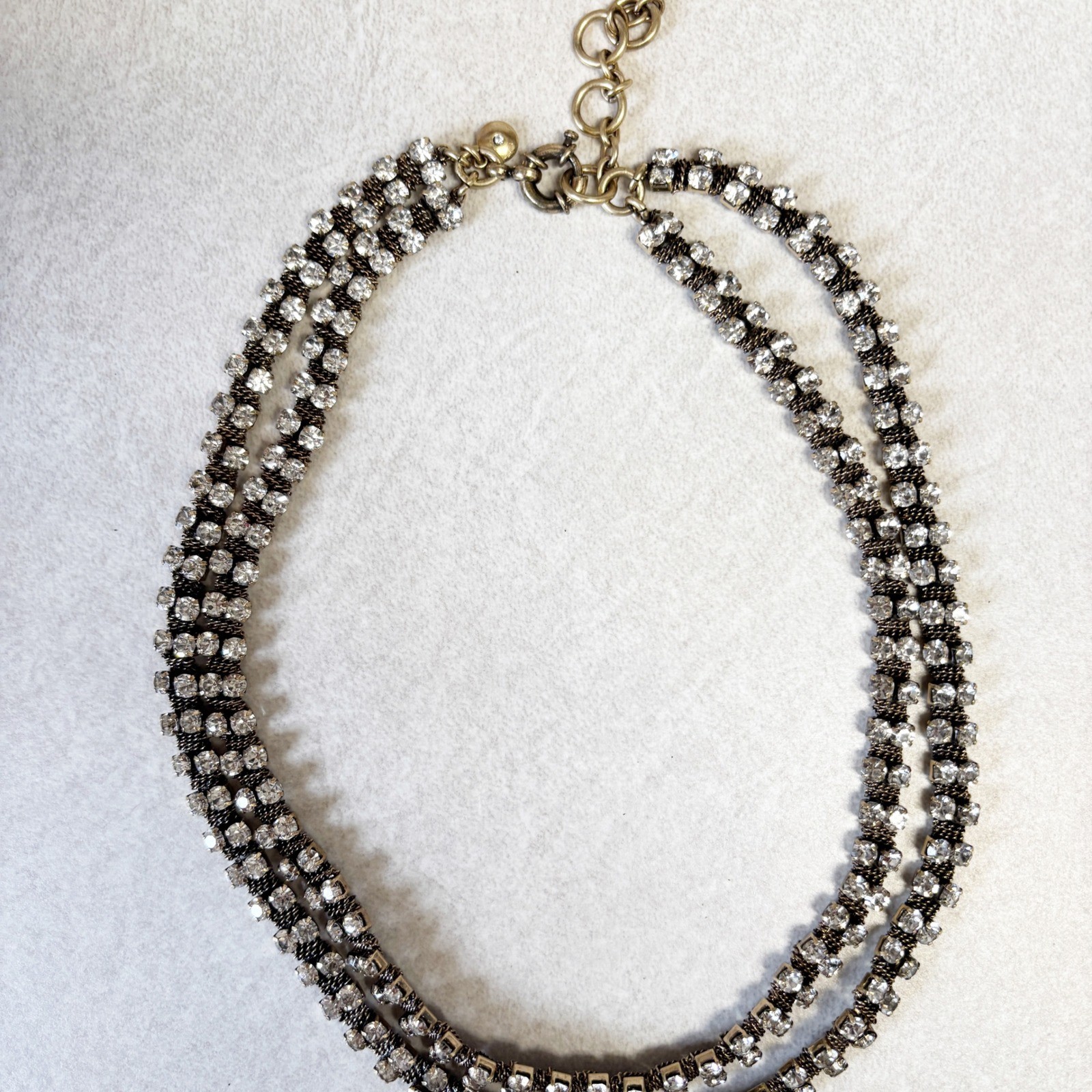 J.Crew Double Strand Crystal Statement Necklace A… - image 4
