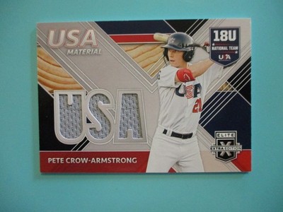 2020 Panini Elite *GAME USED* #USAM-PA Pete Crow-Armstrong USA Material CUBS