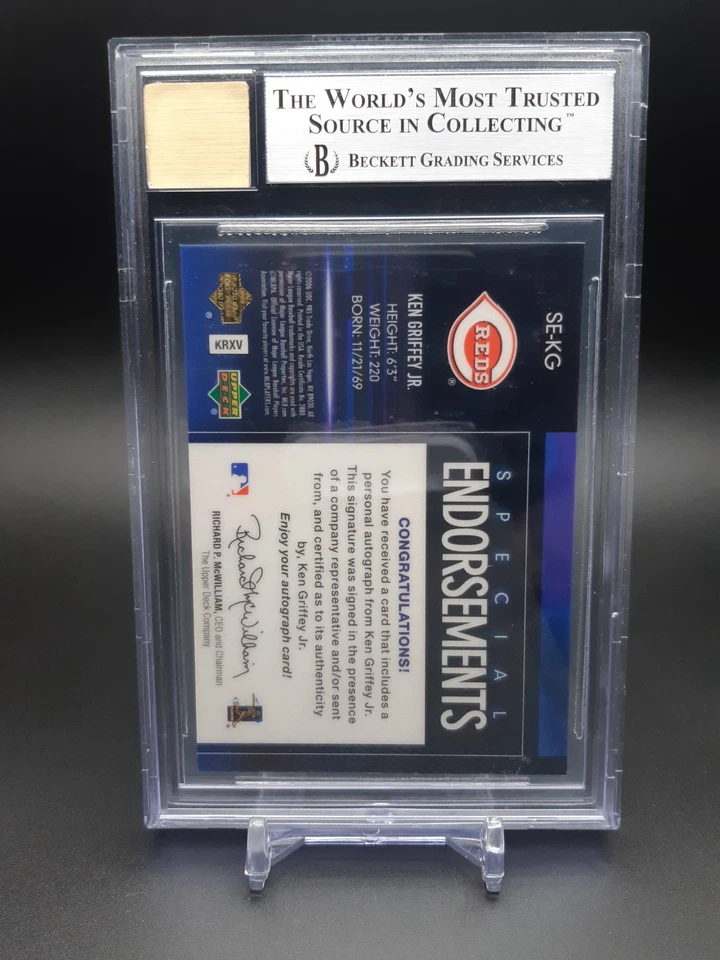 2006 Ken Griffey Jr. Auto UD Special F/X Special Endorsements BGS 8.5 Auto 10 - Image 3 of 3