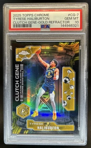 2025 Topps Chrome Tyrese Haliburton Refractors Gold (PSA 10)