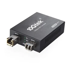 10GbE SFP+ Media Converter, Fiber to 10G Copper UTP Ethernet Media Converter,...