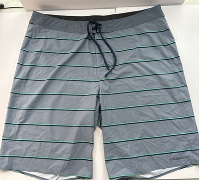 #ad Patagonia Hydro Series Board Shorts Mens 38 Striped Swim Trunks Recycled Water $18.00