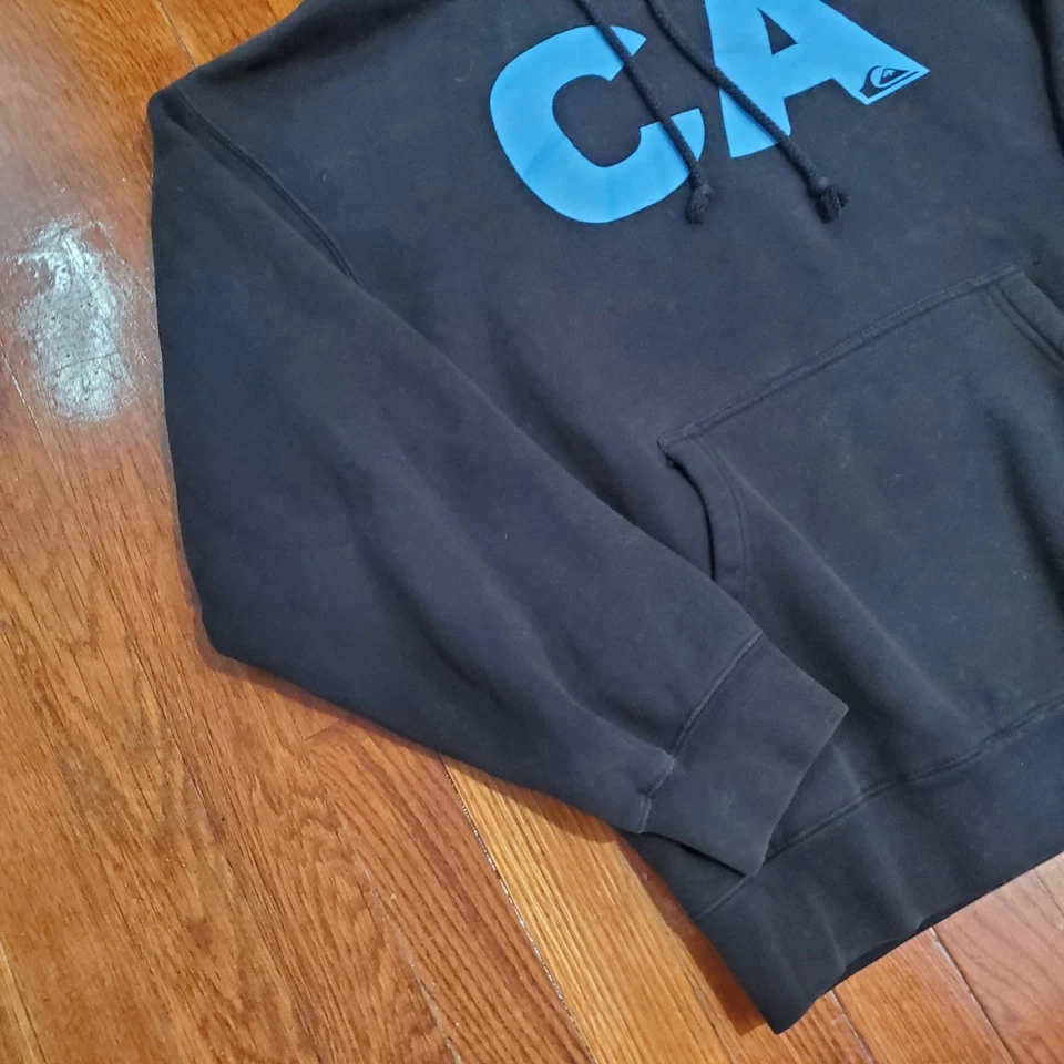 Sudadera con Capucha Y2K Quicksilver Para Hombre Talla Pequeña Surf Skate Negra Cali Foto 2 de 4