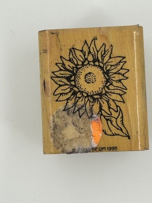 Stampin' Up! Rubber Stamp Sunflower Wood Block 2x2 Inch