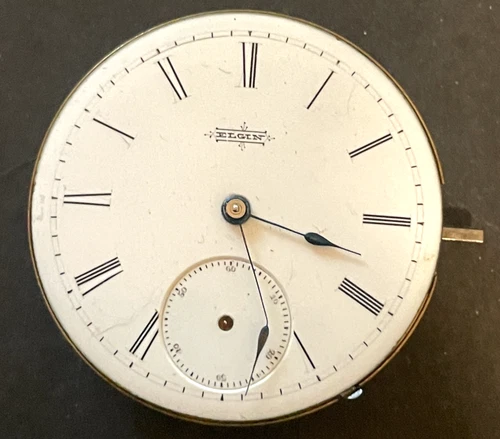 Antique 1886 Elgin Grade 94 Pocket Watch Movement Parts/Repair 8s 11j USA