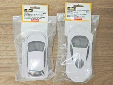 Kyosho Mini-Z Unpainted Body Toyota GRMN Yaris & McLaren P1 GTR White Body