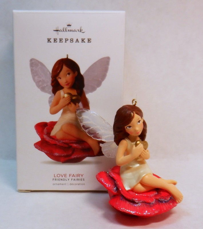 VTG 2018 HALLMARK ORNAMENT IN BOX FRIENDLY FAIRIES 1st in SERIES LOVE FAIRY ROSE