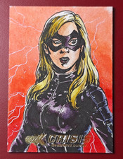 2020 CZX Crisis Sketch 1/1 Black Canary Art Cezar Razek Hand-Drawn Artist Auto