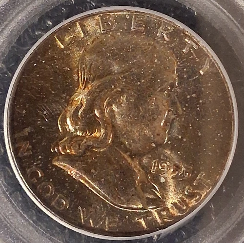 1955 Franklin Half Dollar 50C  PCGS MS64 FBL Full Bell Lines Old PCGS Holder