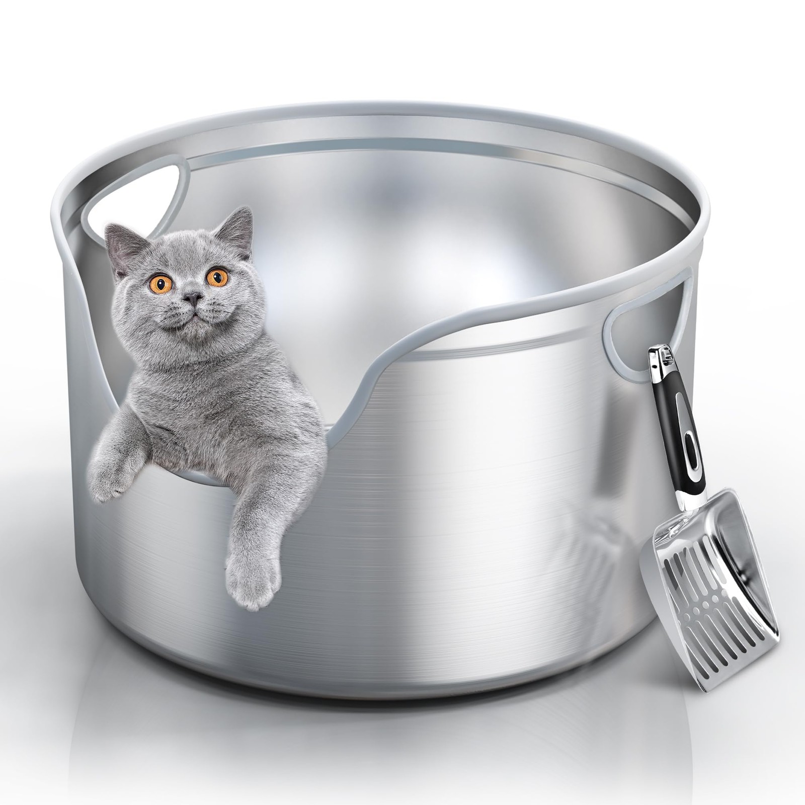 Metal With 17.7"&times; 17.7"&times;12", Silver