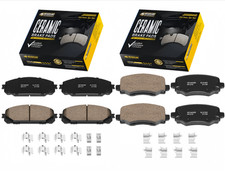 Front and Rear Ceramic Brake Pads For 2014 - 2022 Jeep Cherokee 2.0L 2.4L 3.2L